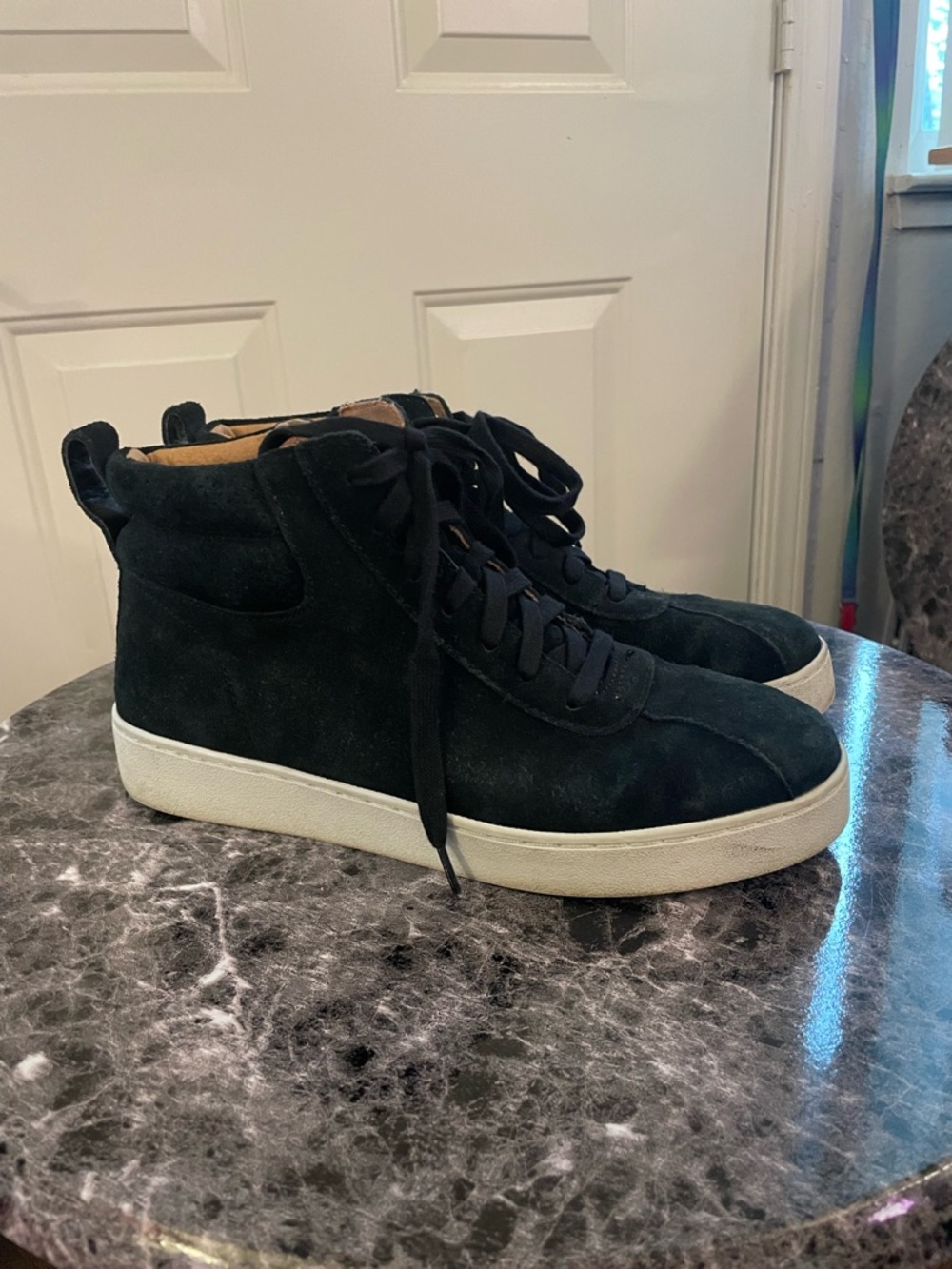 Vionic Black Suede High-Top Ankle Boots